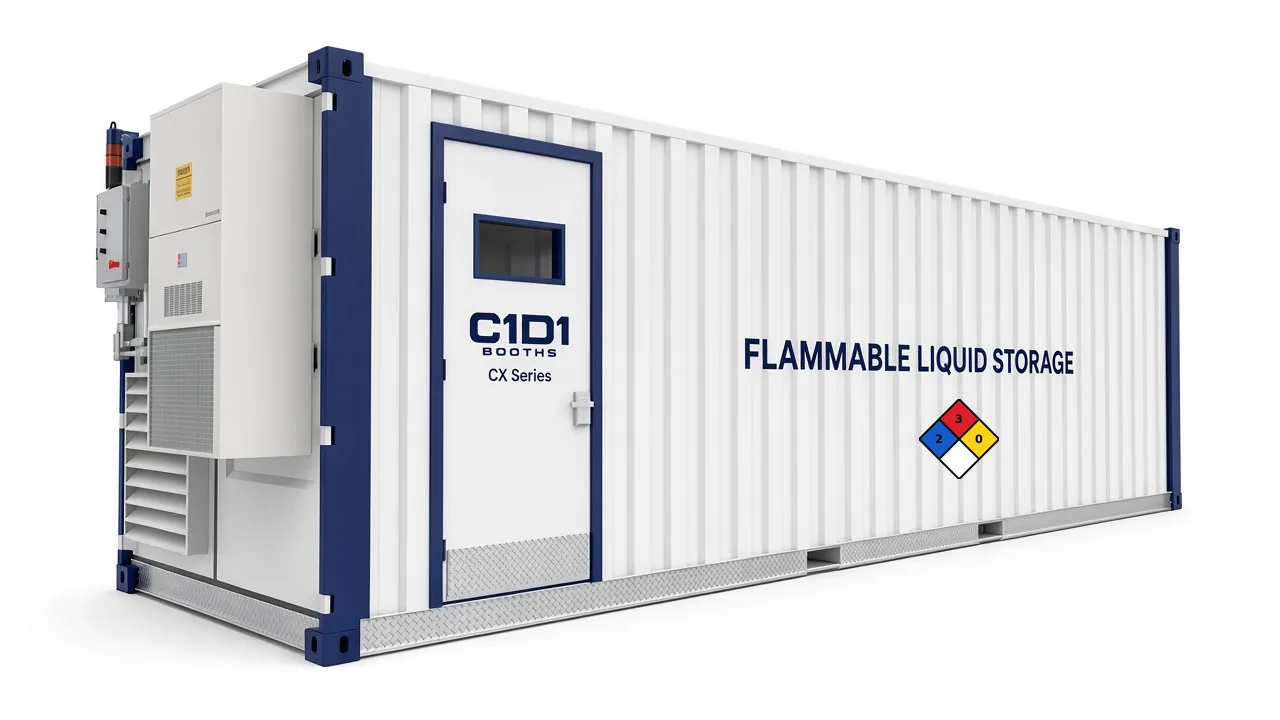 C1D1 CX outdoor flammable liquid and fuel storage container 8x40